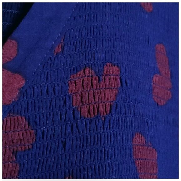 Anthropologie Maeve Women's XSmall Long Sleeve Smocked Heart Mini Dress - Picture 11 of 11